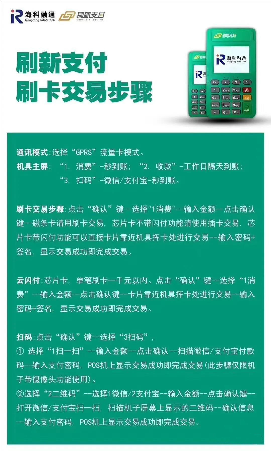 海科刷新支付plus电签客户交易步骤流程