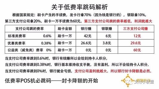 pos机套码和跳码是什么意思