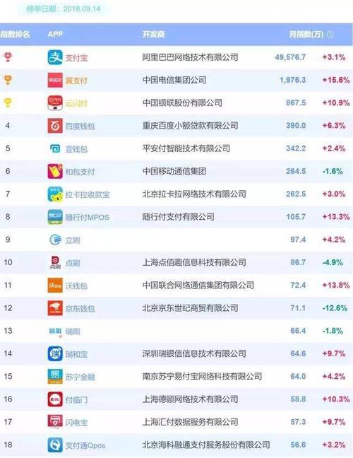 2020支付公司排名前20