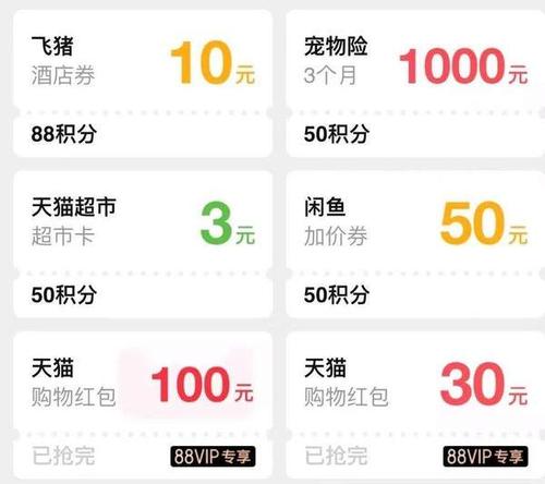 信用卡积分可以兑换天猫
