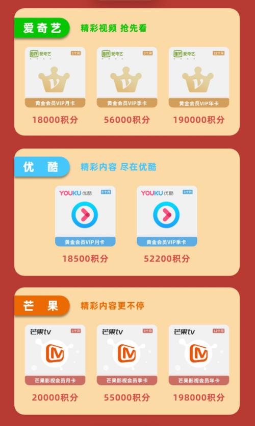 光大信用卡积分兑换爱奇艺会员