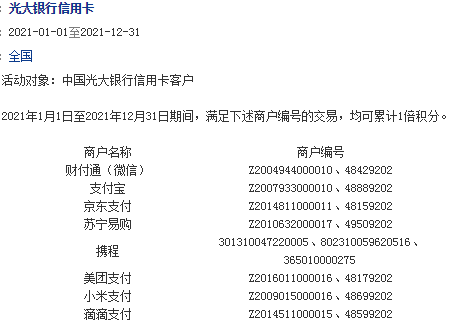 光大银行信用卡积分兑换现金